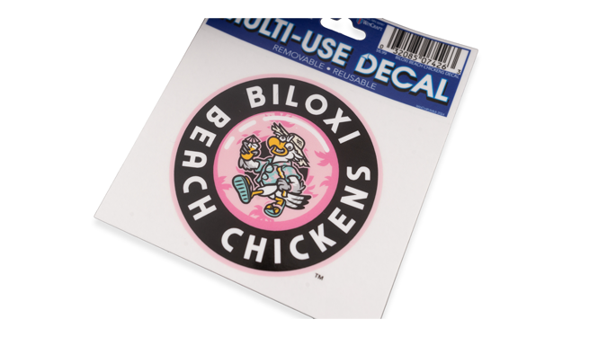 Biloxi Beach Chickens Circle Logo Decal