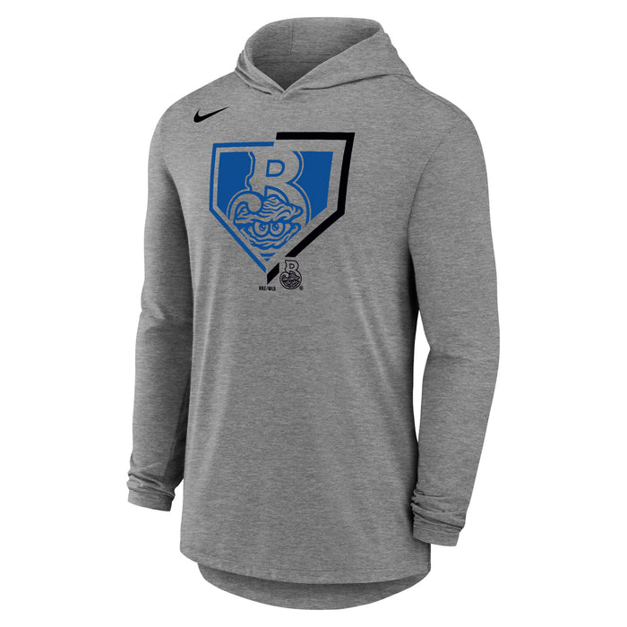 Biloxi Shuckers Nike Long Sleeve Dri-Fit Tee in Gray