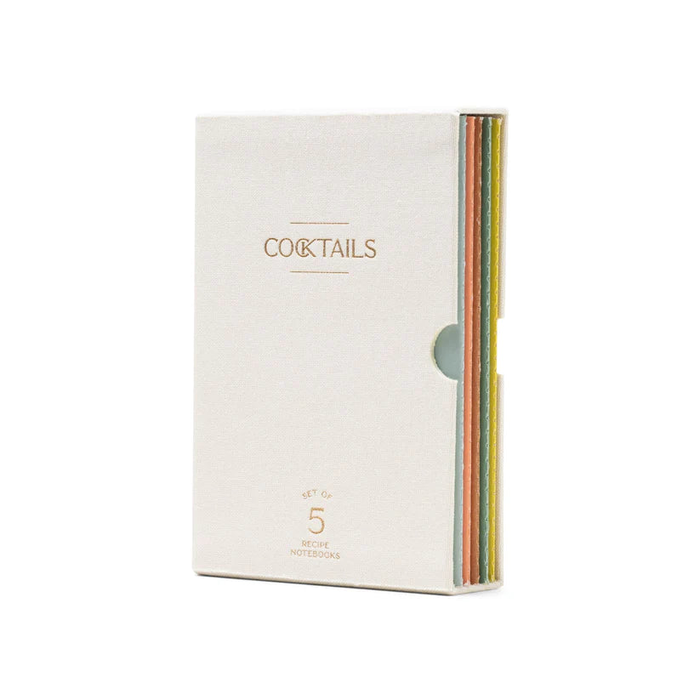 cocktail recipe notebook set, DesignWorks Ink cocktail set, mixology recipe journal, liquor-based cocktail log, bartender gift set, cocktail recipe organizer, drink recipe journal, DIY cocktail recipe book, stylish bar cart accessories, craft cocktail notebook set