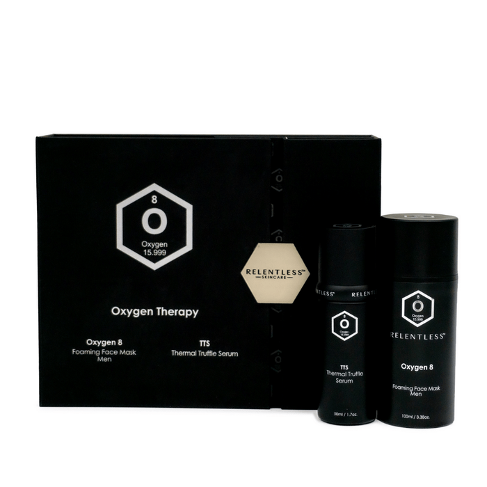 DISCONTINUED - Men's Duo Skincare Set - Oxygen 8 Foaming Mask + Bio Serum | Relentless Skincare