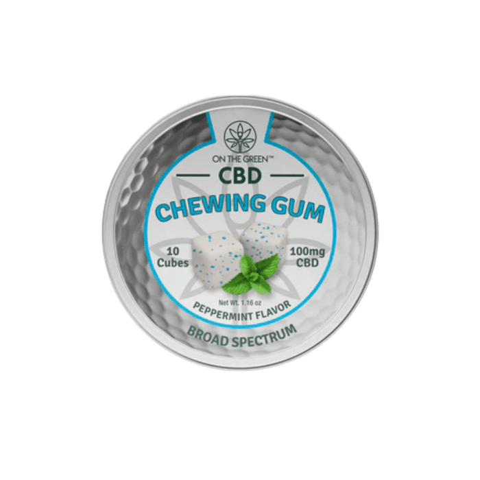 DISCONTINUED -Peppermint Chewing gum (10MG per gum) (10 per Pack) | On The Green