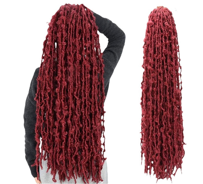 Distressed butterfly locs Dread Locks Crochet Braiding Hair Extension 36''