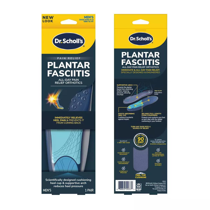 Dr. Scholl’s Plantar Fasciitis All-Day Pain Relief Orthotics for Men 8 to 13 - 12 Pack