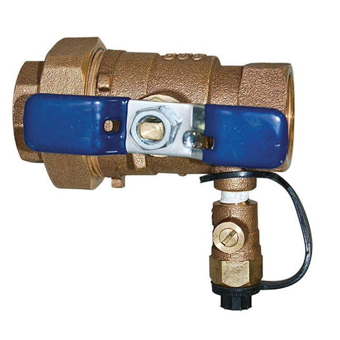 Febco LF622UFT 1" IPS Union Ball Valve QT Tapped For Test Cock