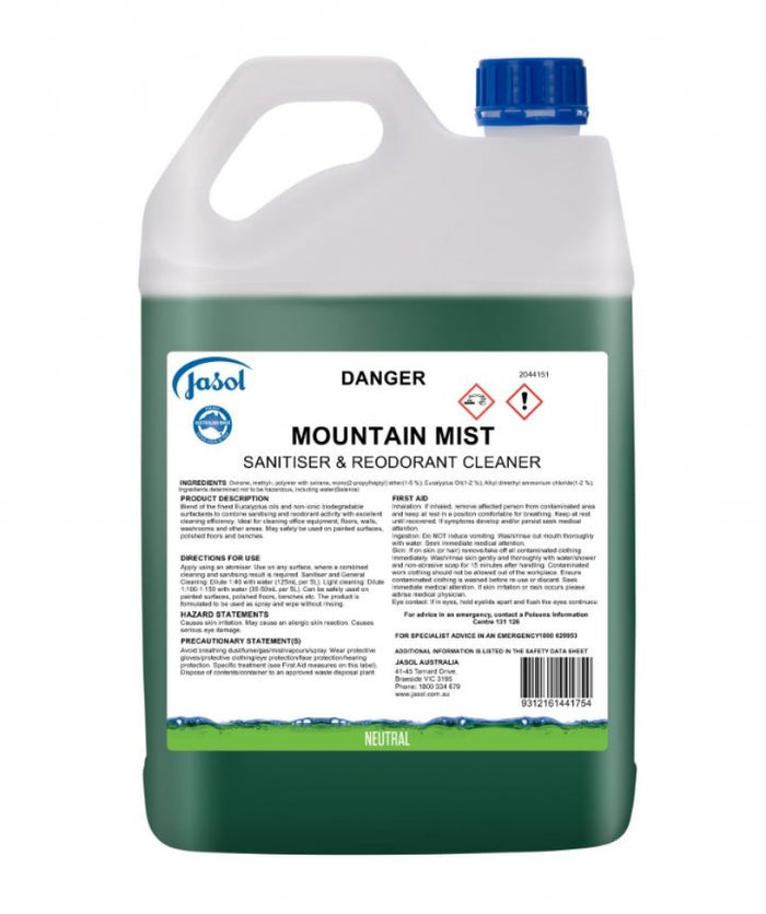 Jasol Mountain Mist Sanitiser and Reodorant Cleaner