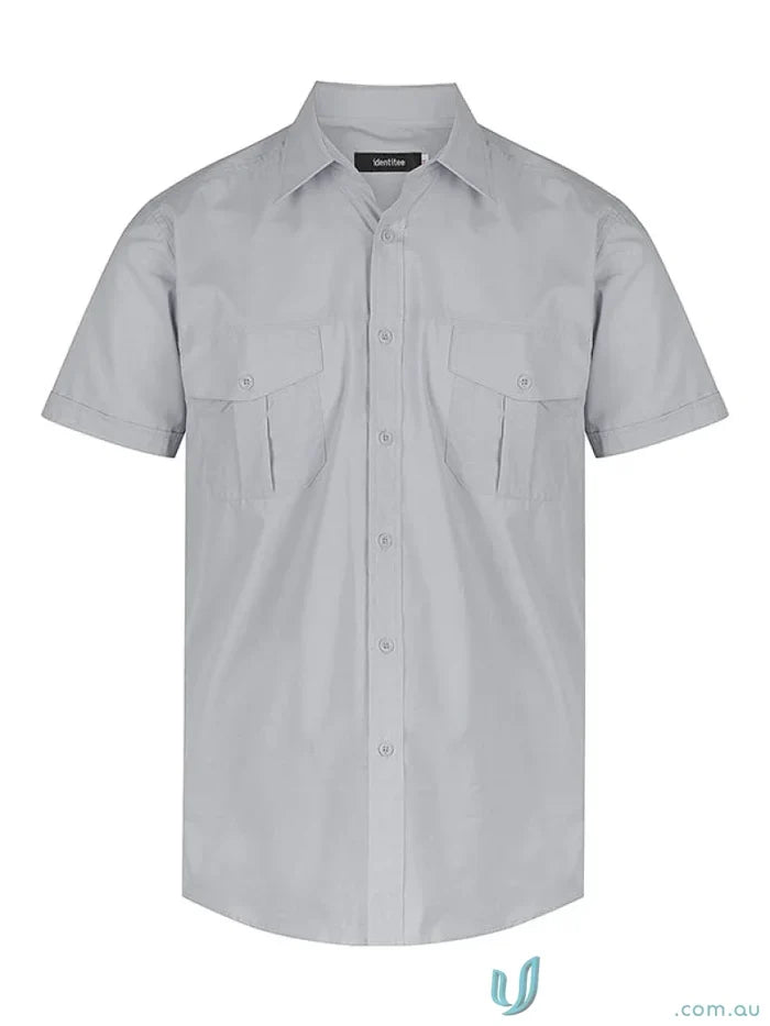 Gray Jasper Short Sleeve Shirt for men’s jasper in modern fit style