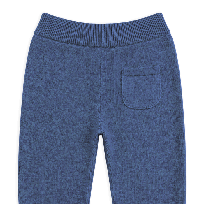 Organic Cotton Milan Earthy Sweater Knit Baby Legging Pants, Pocket Detail