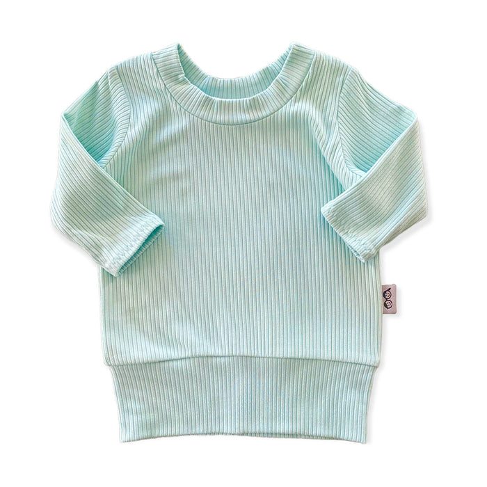 Mint Ribbed Lounge Top