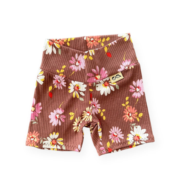 Mocha Daisy's Rib Biker Shorts Lounge Set