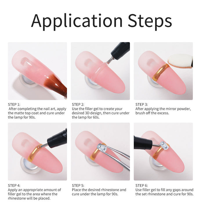 No‑Wipe Nail Gap‑Filling Seal Gel, Precision Dual Needle Tip Tube, Seal Press‑On Nail Gaps & Fill Rhinestone Spaces, Clear Non‑Hazing Gel, 20g