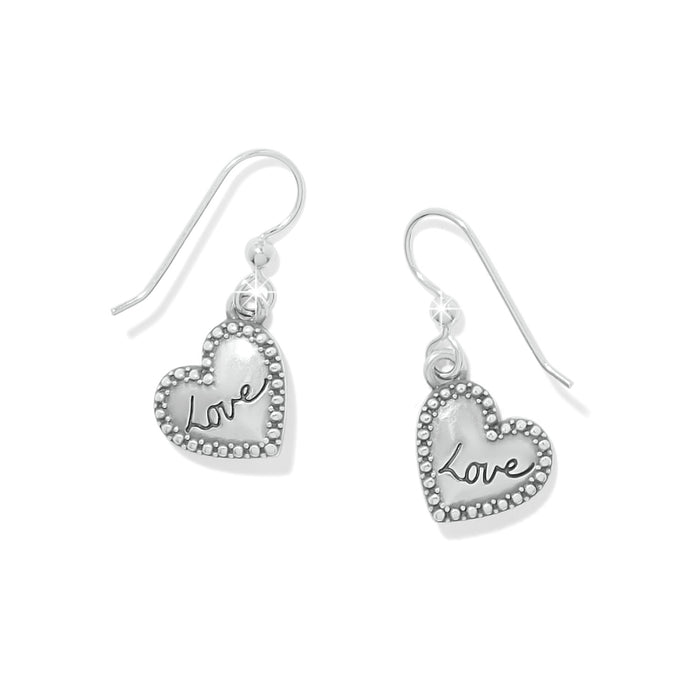 One Heart French Wire Earrings
