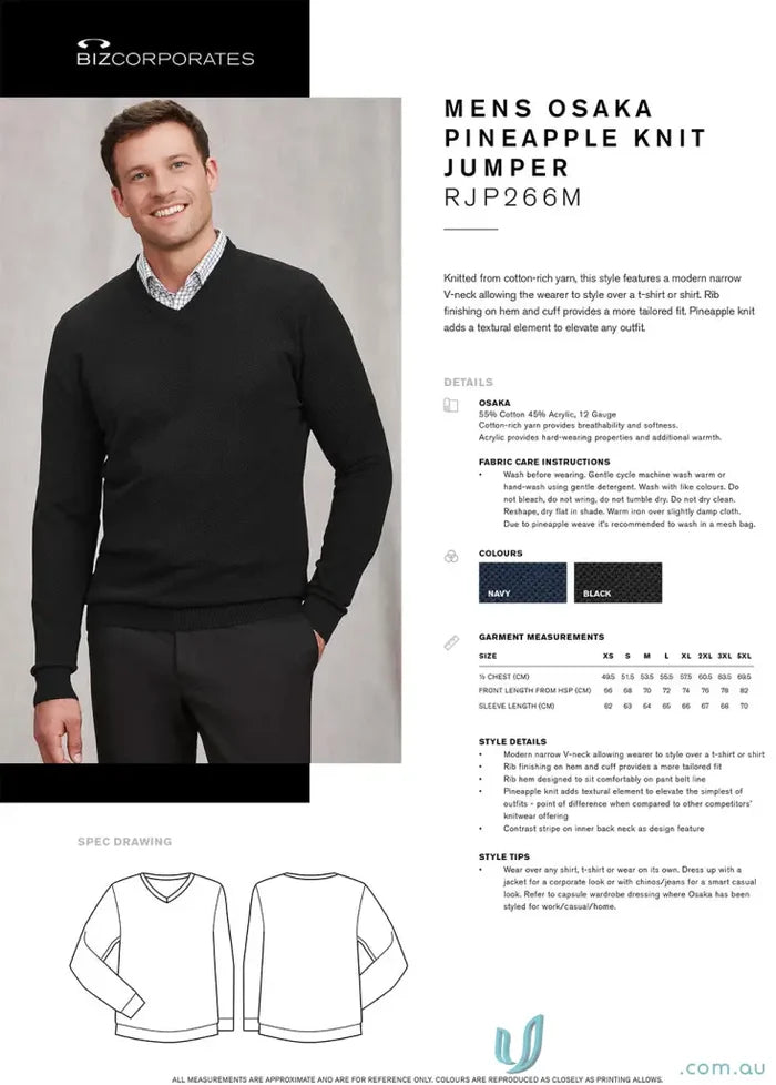 Men’s Osaka Pineapple Knit Jumper featuring fun pineapple knit design for casual style