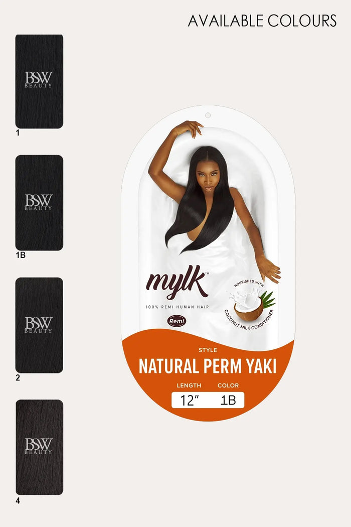 OUTRE MYLK 100% REMI HUMAN HAIR - NATURAL PERM YAKI 12" - BSW BEAUTY CANADA