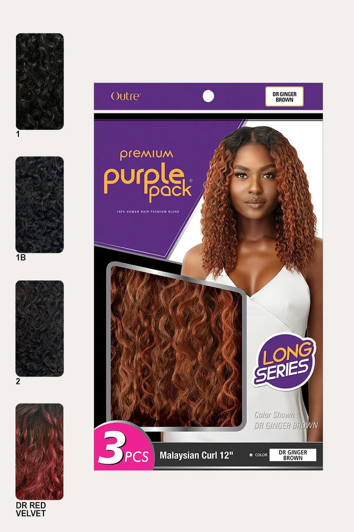 OUTRE PURPLE PACK 3PCS - MALAYSIAN CURL 12" OUTRE
