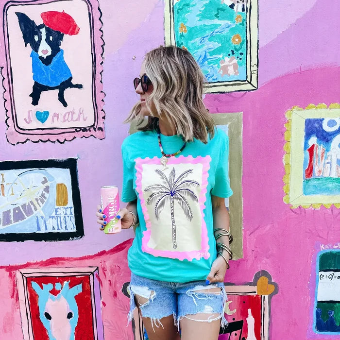 Palm Tree Stamp Graphic Tee