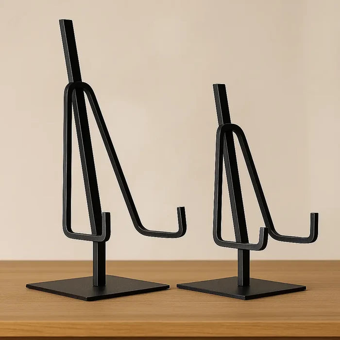 Picture Easel Stand Dual Arm Black Iron |2 Sizes - Magnolia Lane co. Home + Garden + Gift