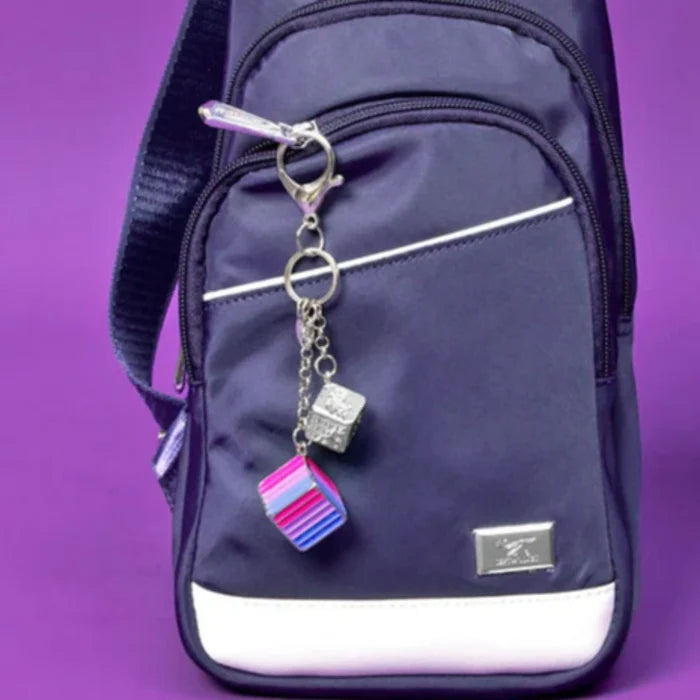 PROUD ZEBRA Bag Charm - Bisexual Pride