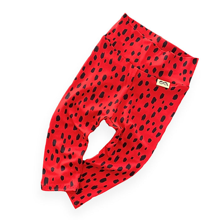 Red Brush Spots Lounge Set