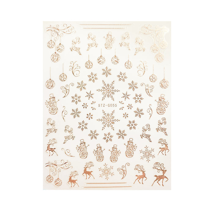 Rose Gold Holiday Decals - Self Adhesive | Lula Beauty