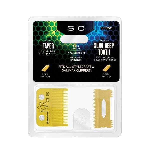 SC REPLACEMENT FAPER CLIPPER BLADE GOLD # SC525G - Palms Fashion Inc.