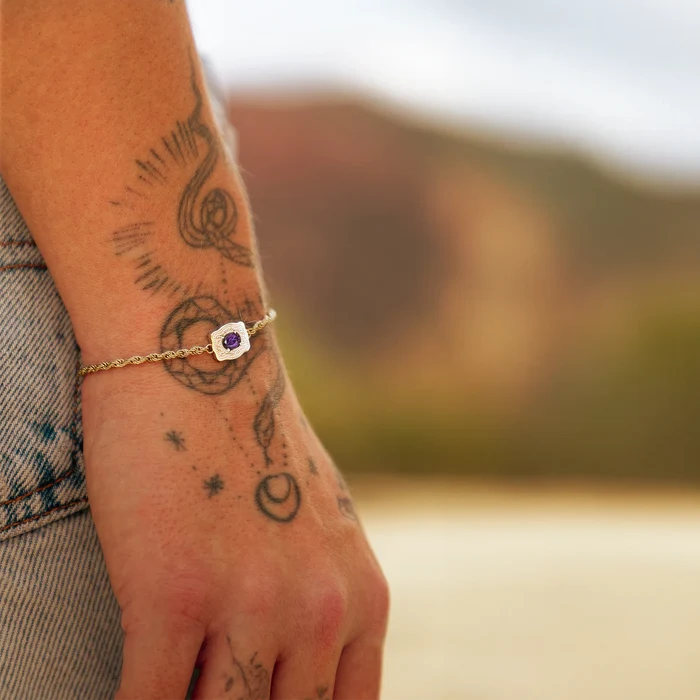 SpurWest Ultra Mini Belt Buckle Bracelet - Gold -October