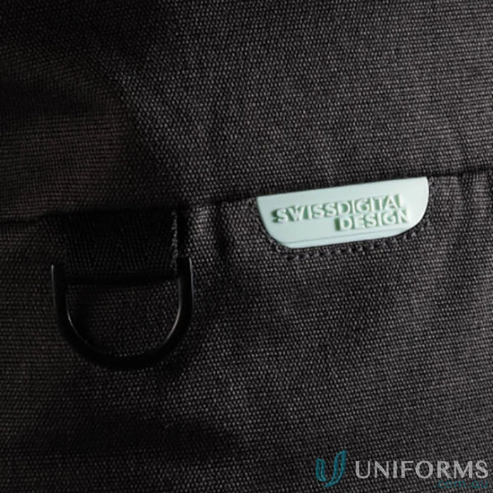 Dark fabric Swissdigital Arosa Duffle Bag with metal loop, perfect for work uniforms