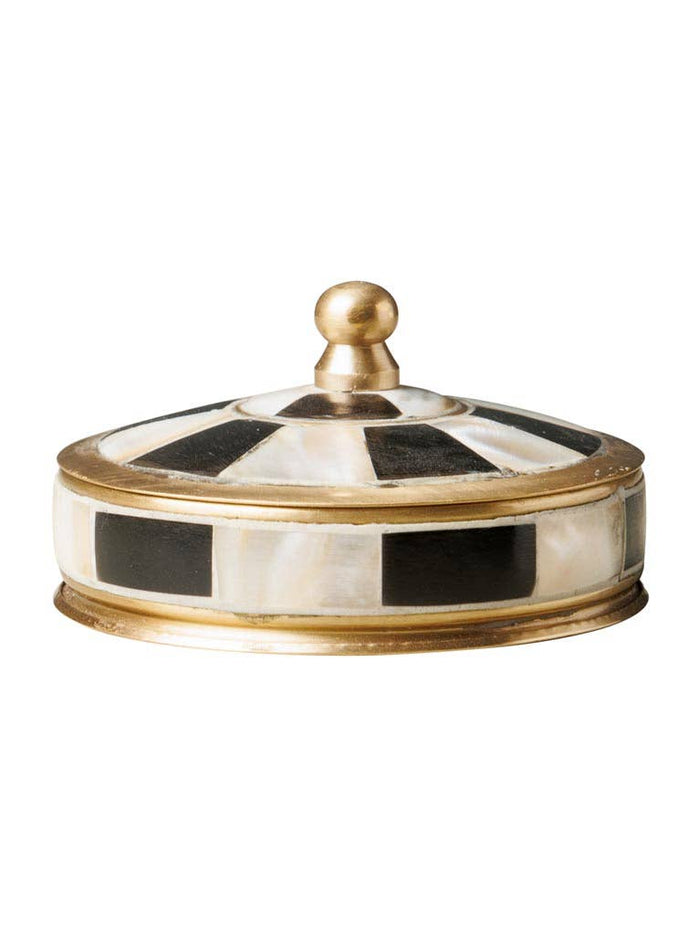 Tiny black & white brass box - Magnolia Lane co. Home + Garden + Gift