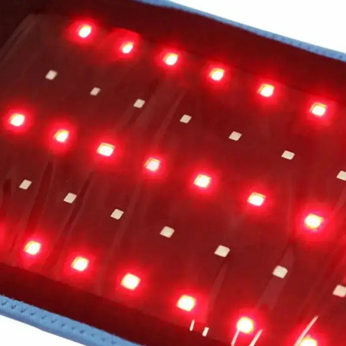 Unisex adjustable heat red light therapy waist belt with wireless design, providing lower back support and relief.