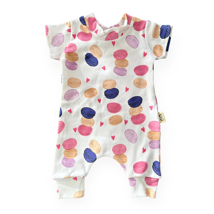 Valentine's Macarons Harem Romper