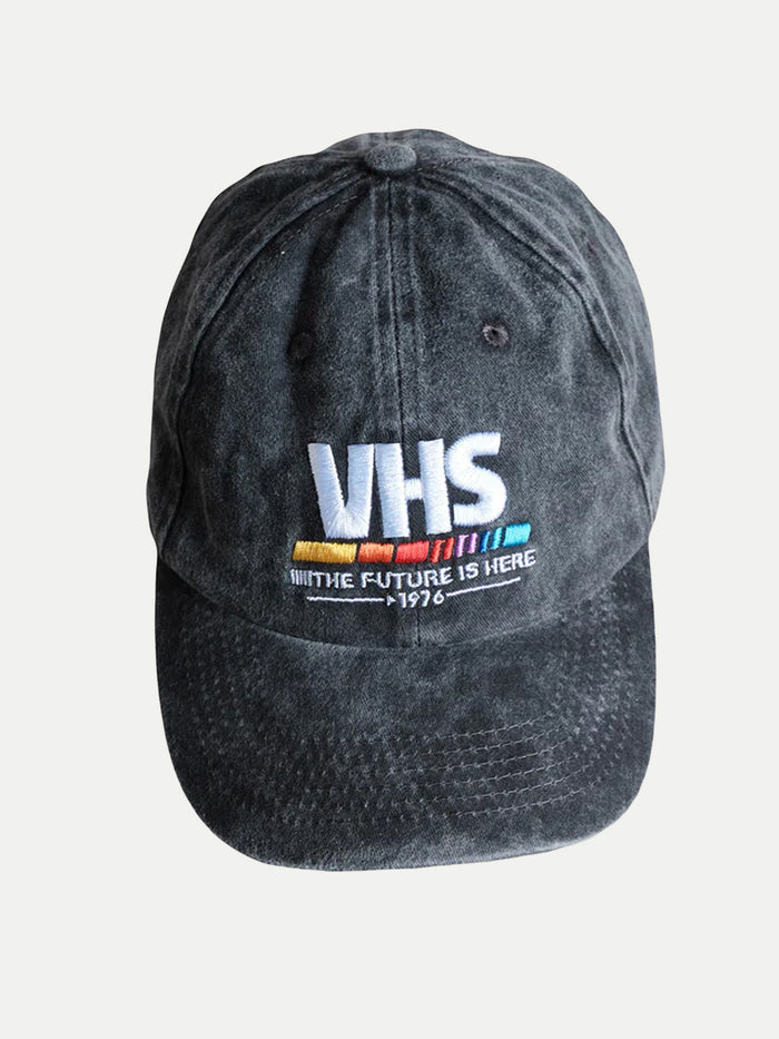 VHS - The Future is Now Cap | Black Acid Wash-Image 1