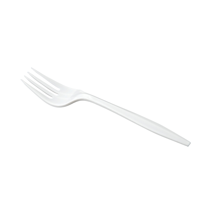 White Medium Plastic Forks