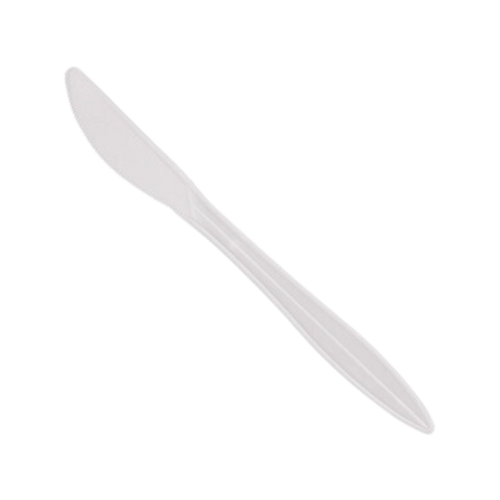 White Medium Plastic Knives