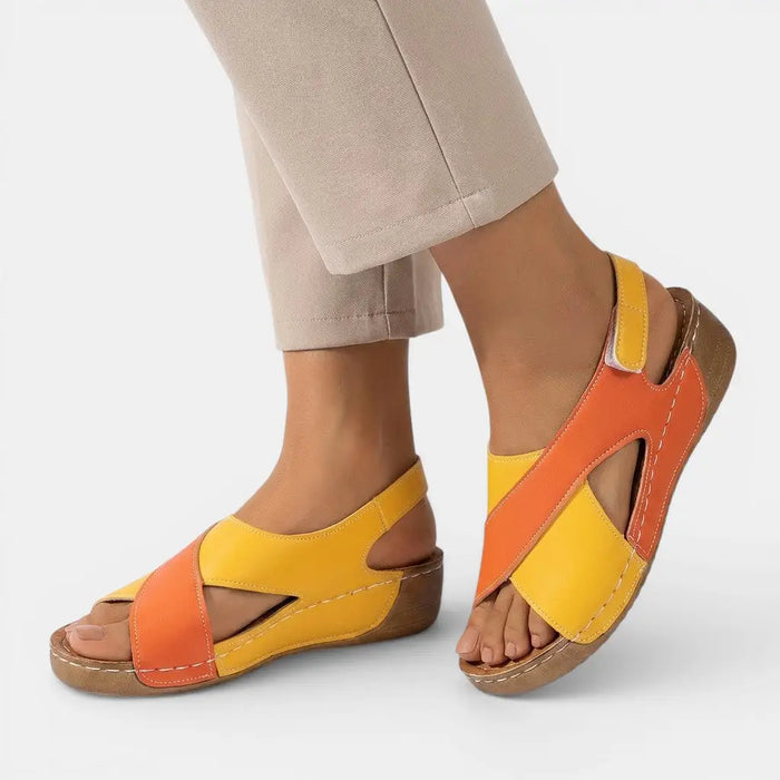 Women's orthopedic breathable sandals by LondonLaneStore featuring adjustable straps and comfortable chic summer design.