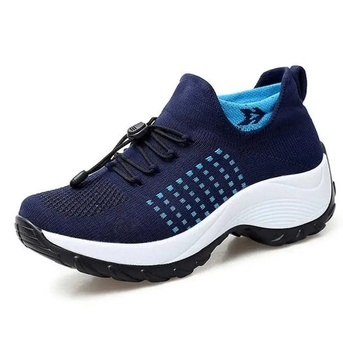 Women's breathable synthetic sneakers by LondonLaneStore, slip-on walking shoes with arch support and comfortable design.