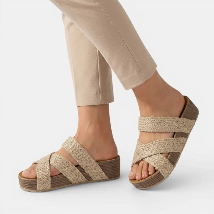 Women's orthopedic sandals with cushioned support, lightweight and elegant summer footwear designed for comfort and style.