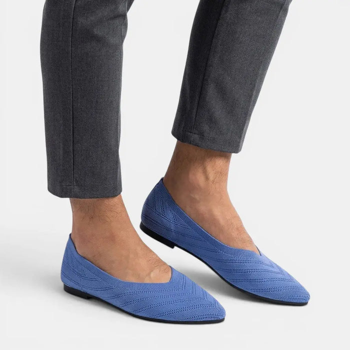 Women's high-quality PU flat shoes with stylish square toe, orthopedic design, casual footwear from LondonLaneStore.