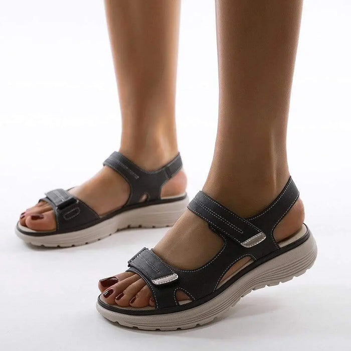 Women's orthopedic open toe sandals by LondonLaneStore featuring lightweight design and double straps for comfortable summer wear.