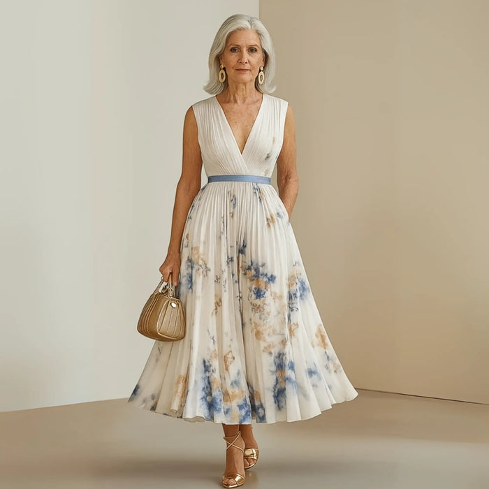 Women’s lightweight viscose maxi dress by LondonLaneStore, flowing and breezy for summer, shown on a model.