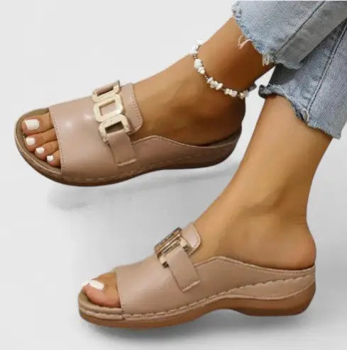 Women’s synthetic orthopedic sandals from LondonLaneStore featuring comfortable, elegant summer footwear with supportive footbed.