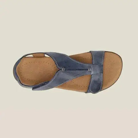 Women’s vegan leather orthopedic sandals with cushioned soles, ideal for summer comfort and stylish support.