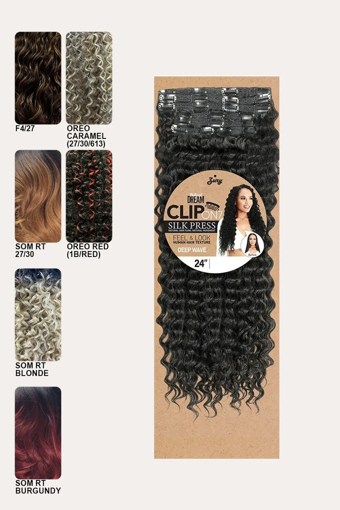 ZURY NATURAL DREAM CLIP ON 7PCS - DEEP WAVE 24" Zury