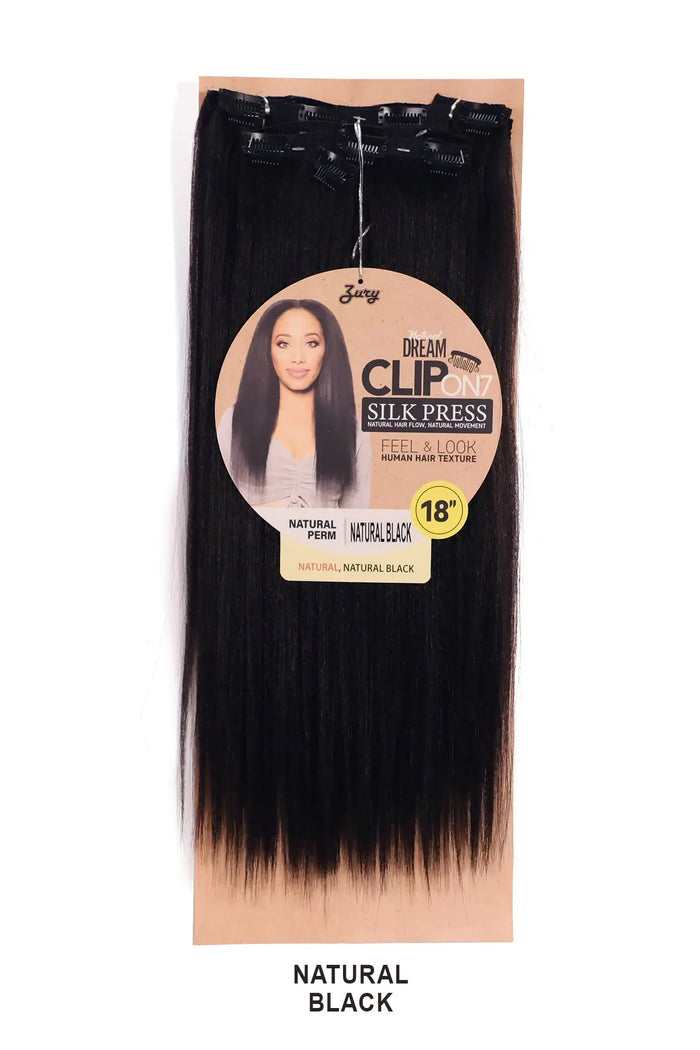 ZURY NATURAL DREAM CLIP ON 7PCS - NATURAL PERM YAKY 18" ZURY