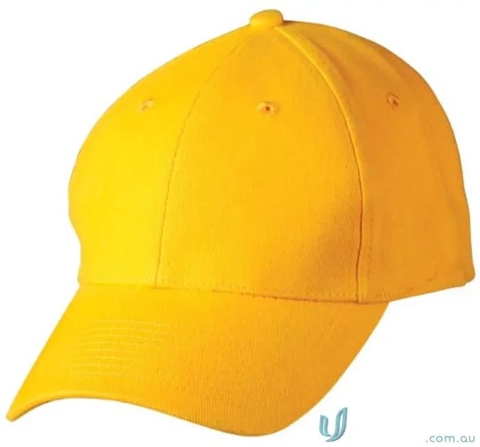 Bright yellow 10x Bundle Cap with heavy brushed cotton, 6-panel structured design