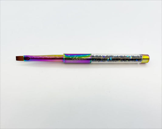 #4 Square Gel Brush - Oil Slick Handle | Lula Beauty