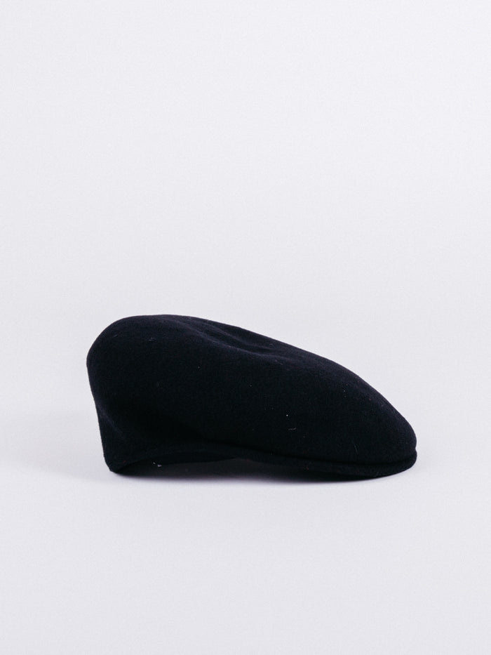 boina 504 Cap Black visera dura lana negro