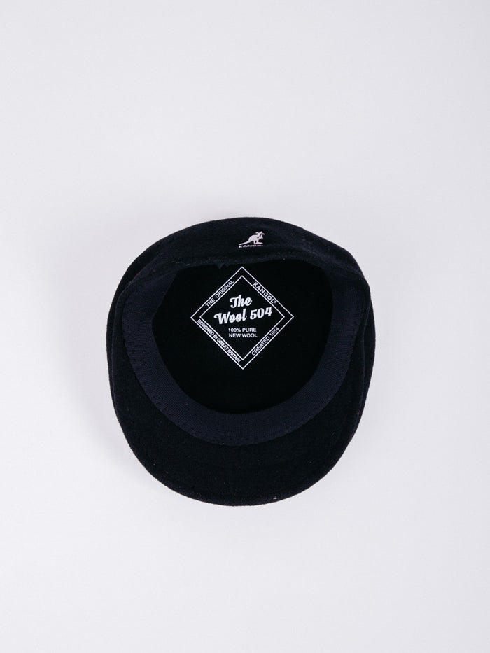 boina 504 Cap Black visera dura lana negro