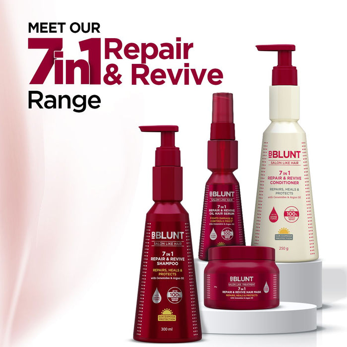 7 in 1 Repair & Revive Shampoo for Upto 100% Damage Repair - 300ml(Pack of 2)