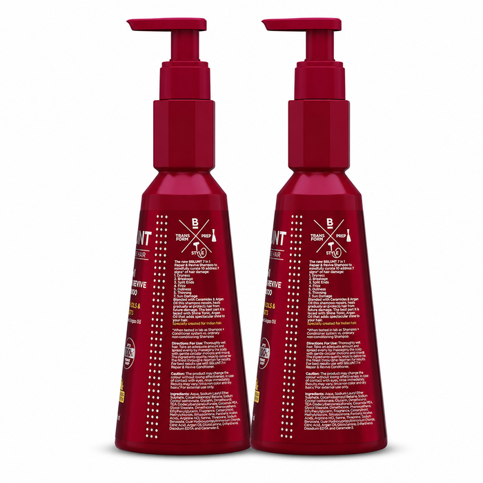7 in 1 Repair & Revive Shampoo for Upto 100% Damage Repair - 300ml(Pack of 2)