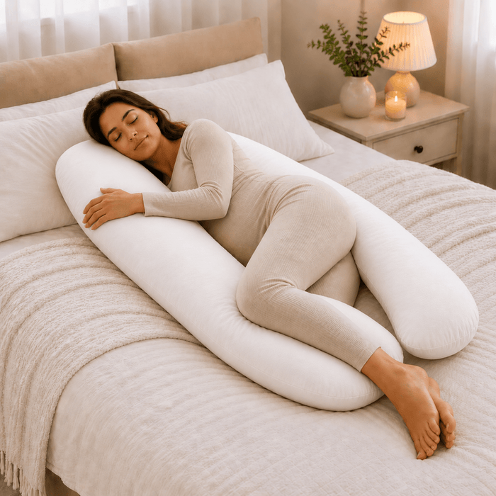 9 Ft Maternity Pillow And Case - White