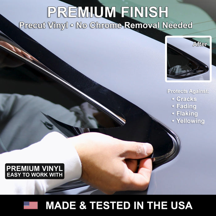 Fits Acura ZDX 2024-2026 Vinyl Chrome Delete Grille Blackout Decal Stickers Overlay Film - Bogar Tech Designs